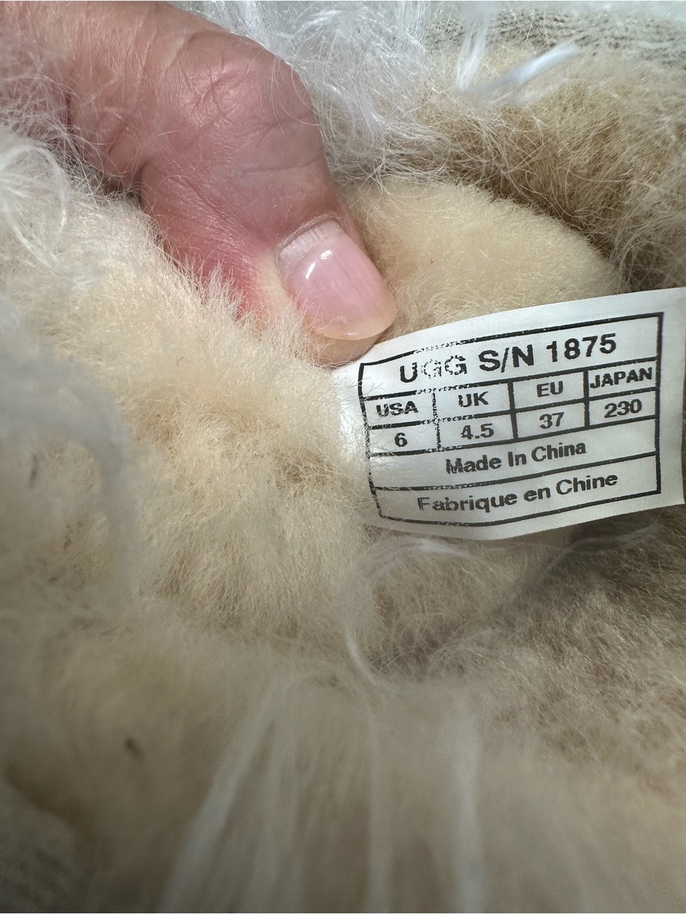 UGG White Faux Fur and Tan Suede Ankle Booties - Picture 3 of 7